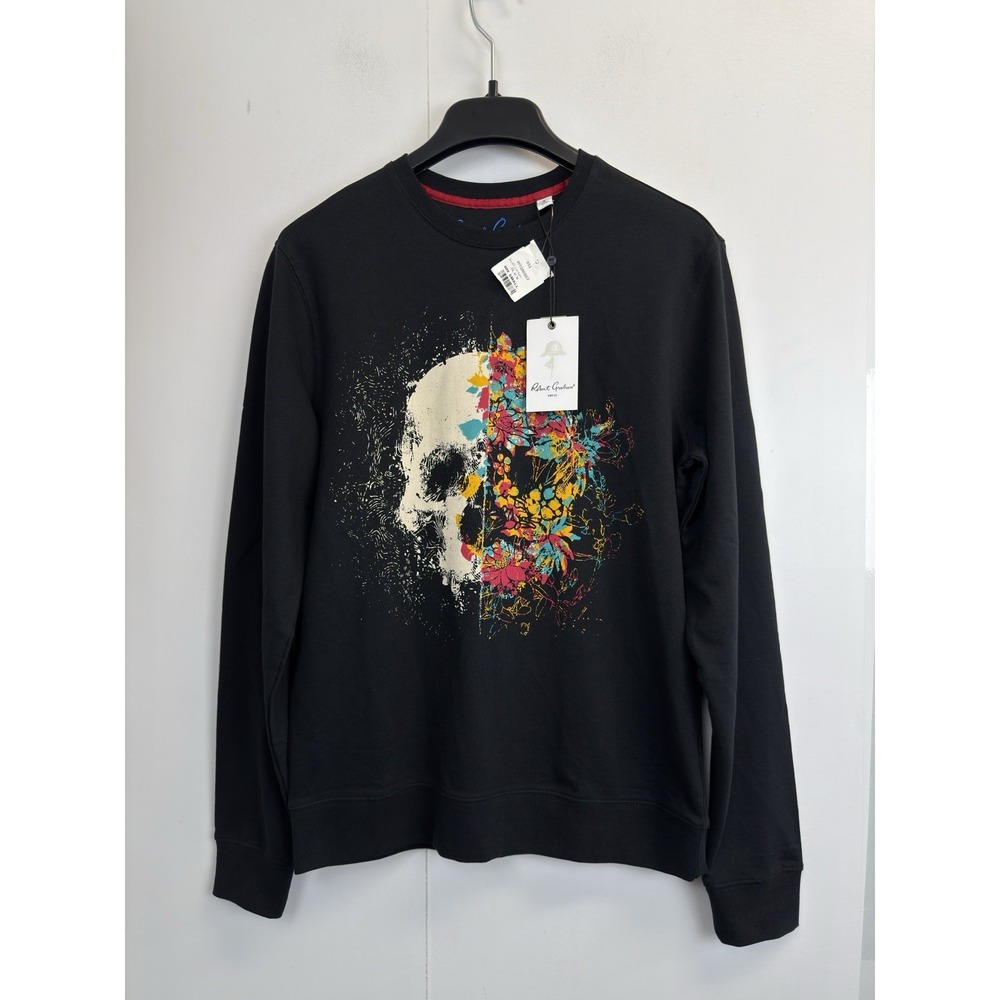 NEW Robert Graham Split Skull Mens Size S T-shirt Pullover Sweatshirt $148 - Picture 1 of 10